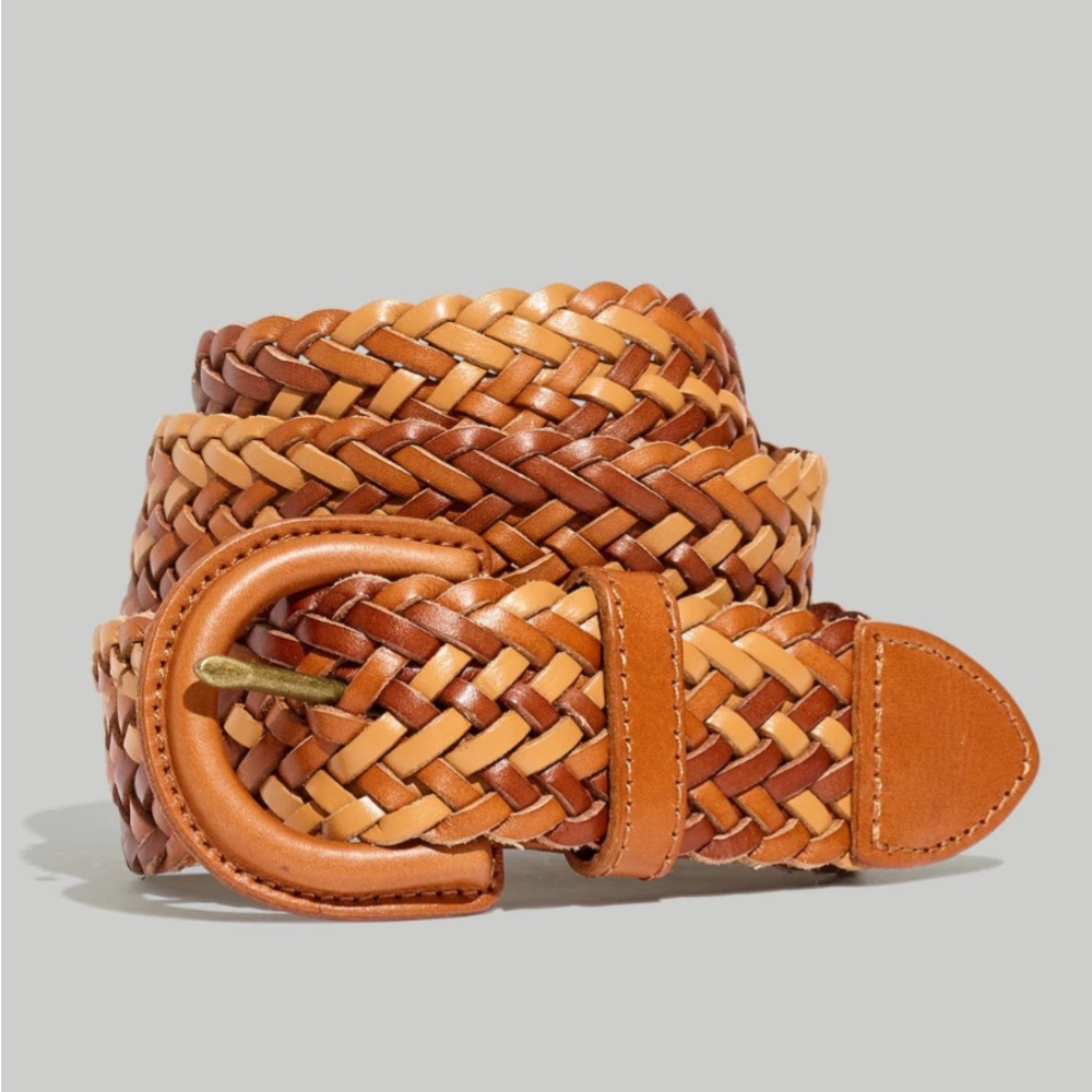 Madewell Woven Leather Belt Women’s Carmel